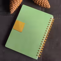 دفتر یادداشت طرح چرم سبز مغز پسته ای