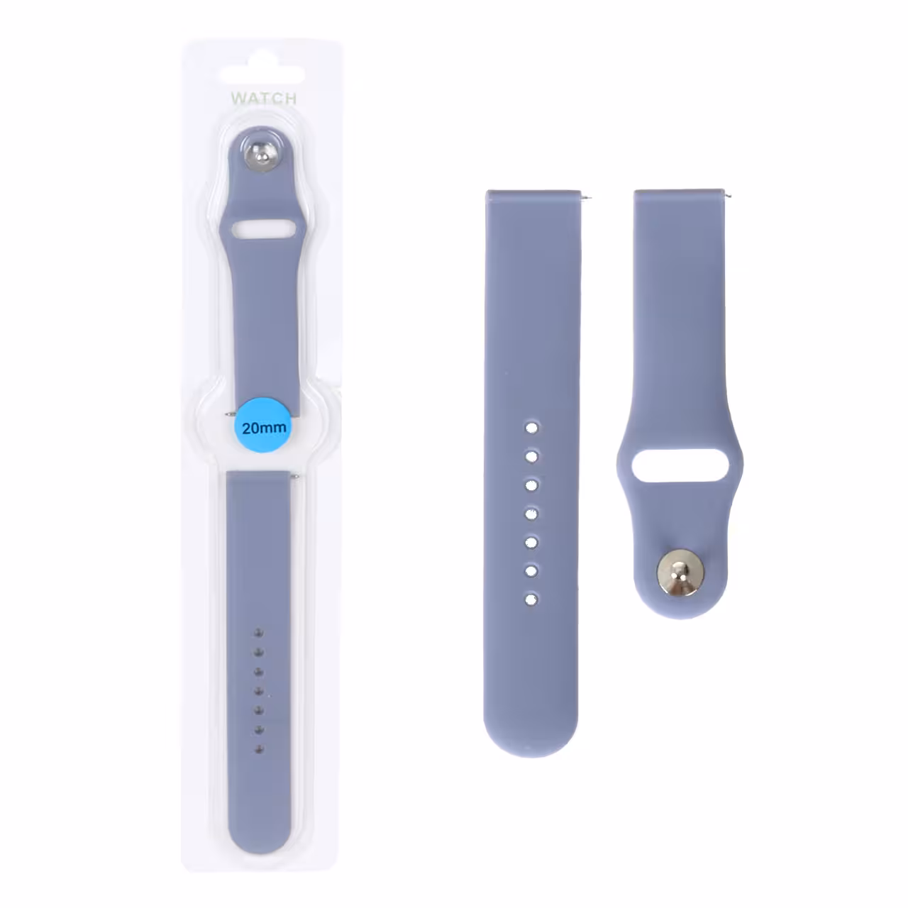 بند سیلیکونی ساعت هوشمند سایز 20 میلیمتری - بنفش کدر