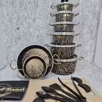 سرویس قابلمه 21 پارچه ماموت مدل ماربل طرح سنگ