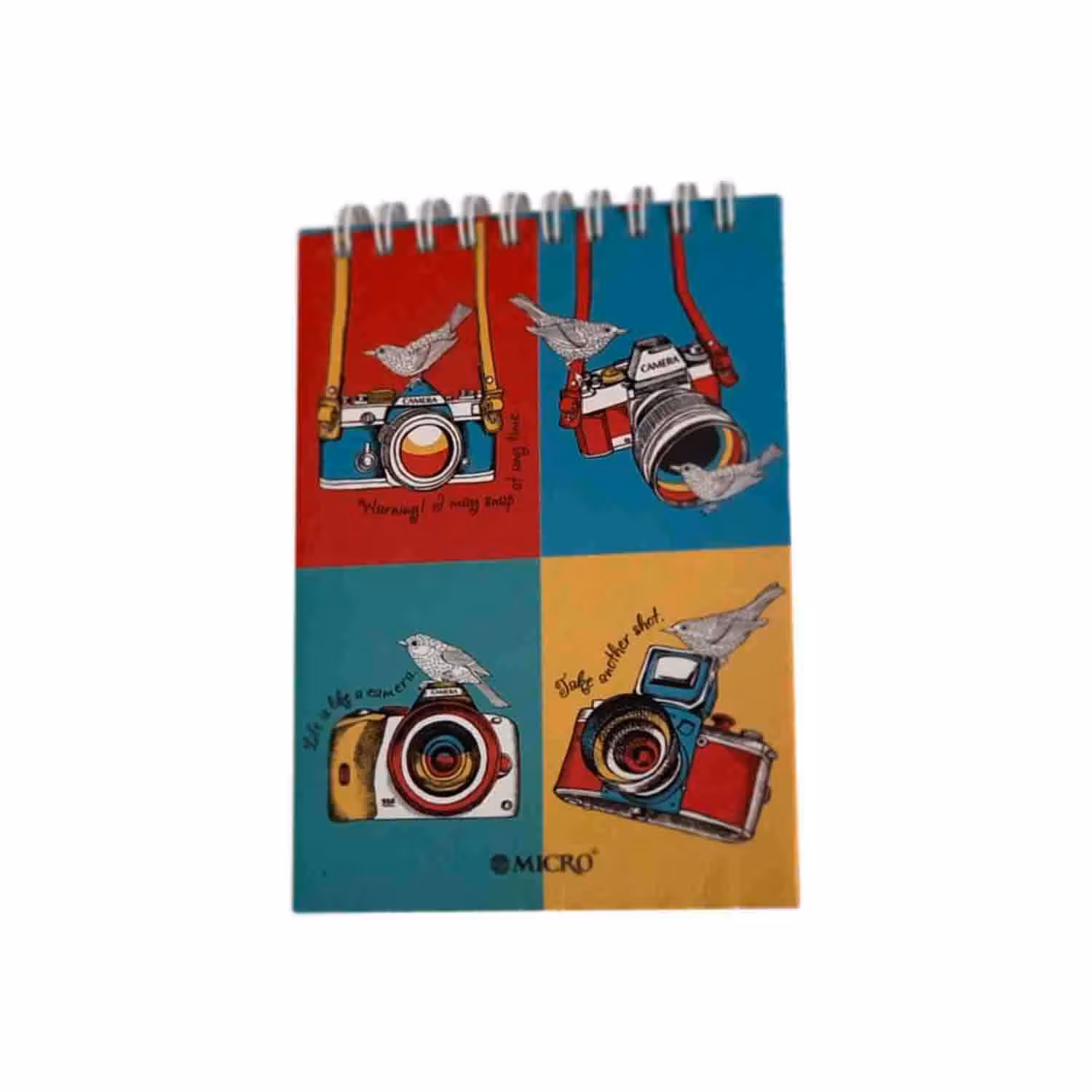 دفتریادداشت سیم ازبالاجلدسخت 13*10 میکرو کدJ12