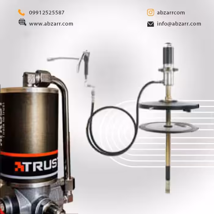 گریس پمپ بادی 220 کیلویی با درب،صفحه،کلت و شلنگ تراست TRUST مدل GP3/T (( اقساط یک ساله ))