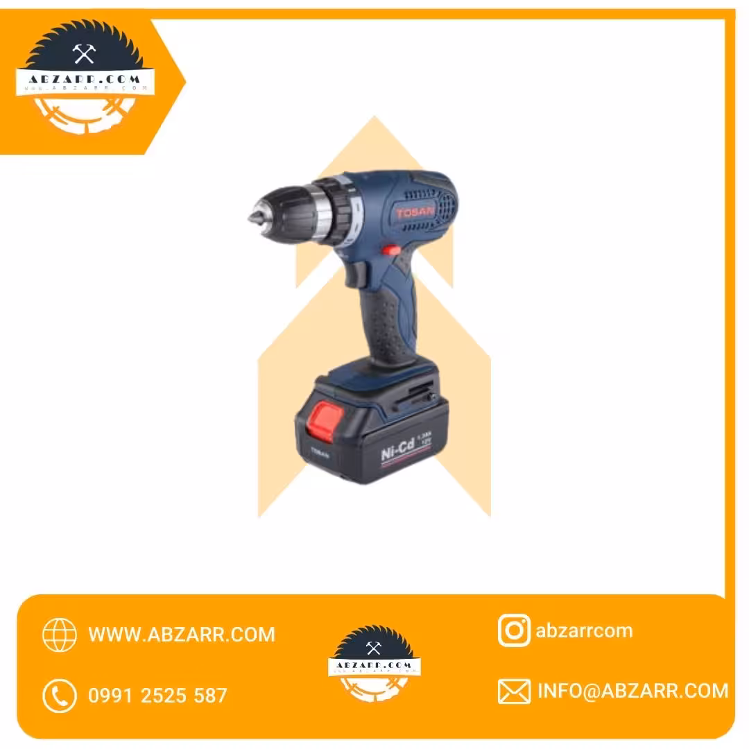 دریل پیچ گوشتی شارژی 12ولت تک سرعته توسن مدل 9919DC