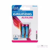 باتری نیم قلمی آلکالاین2عددی گروندیک کد108