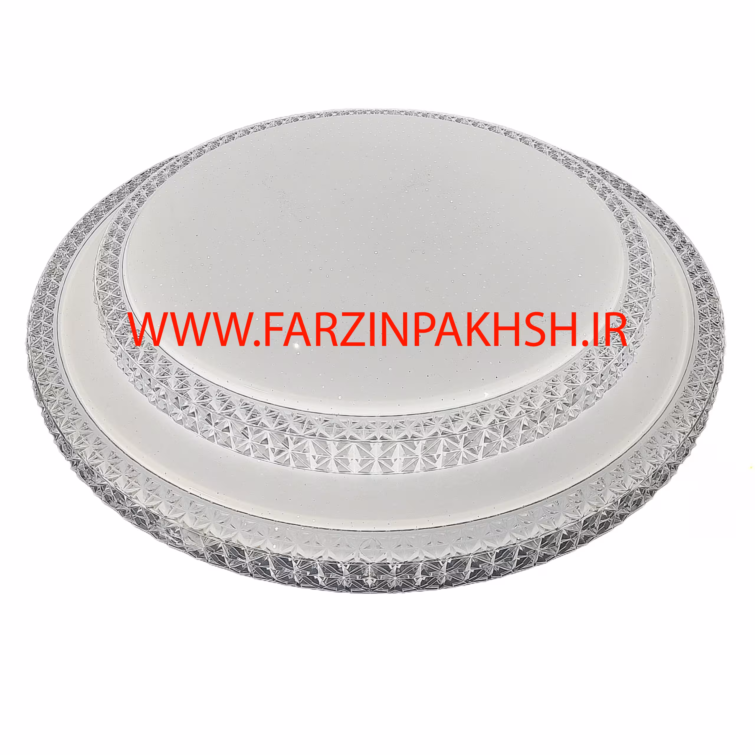 چراغ سقفی دوطبقه کریستالی سه حالته SMD روکار 72 وات گرد مودی مدل 6172R-D