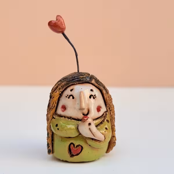 مجسمه سفالی بند انگشتی طرح یک