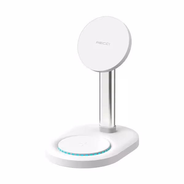 شارژر بی سیم مگ سیف 15 وات رومیزی دو کاره رسی مدل RCW-32