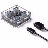 هاب USB 3.0 چهار پورت طرح شفاف اوریکو مدل MH4UC-U3