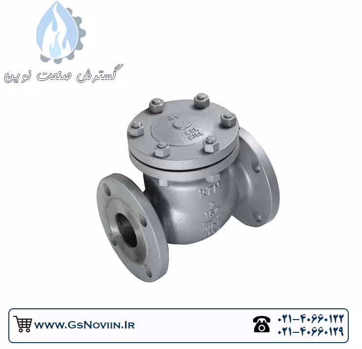 شیر یکطرفه &quot;6 اینچ کلاس 150 فولاد ریخته‎ گری دریچه ‎ای