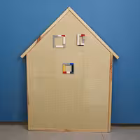 صفحه لگو دیواری طرح خانه چوبی کد 6900354