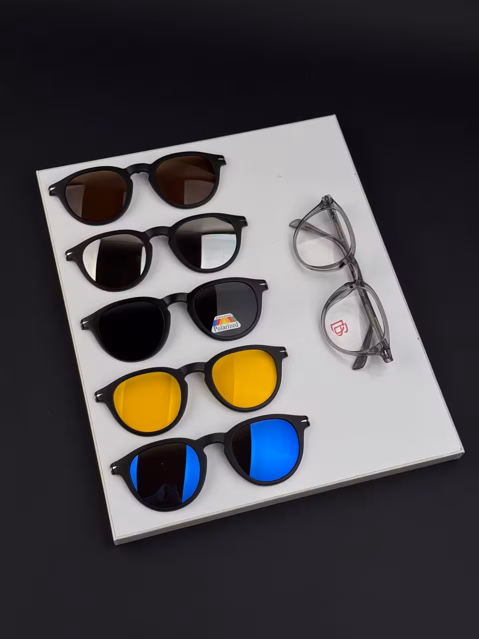 عینک کاوردار برند دیوید بکهام مدل DB1203 رنگ فریم دودی