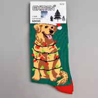 جوراب ساقدار اکمن طرح سگ کریسمس