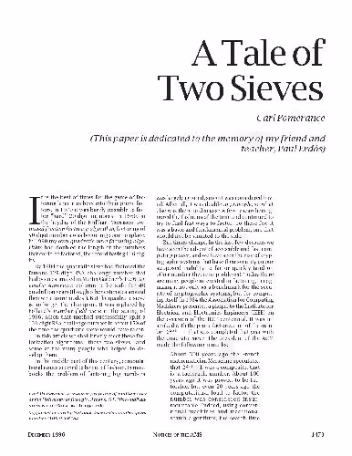 خرید و دانلود نسخه کامل کتاب A tale of two sieves