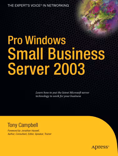 خرید و دانلود نسخه کامل کتاب Pro Windows Small Business Server 2003