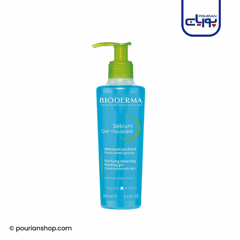 سبیوم فومینگ ژل بایودرما مناسب پوست مختلط تا چرب حجم 200میل- Bioderma Sebium Foaming Gel