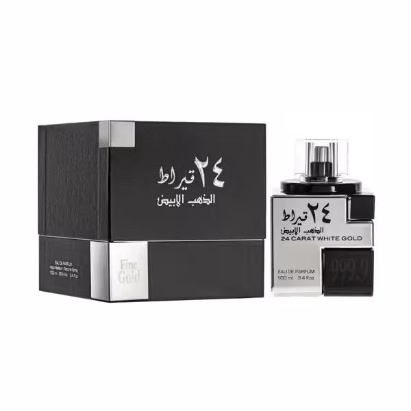 ادکلن لطافه 24 قیراط الذهب الابیض مردانه و زنانه حجم 100 میلی لیتر
