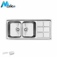 سینک کن کد P-8032 توکار دو لگنه