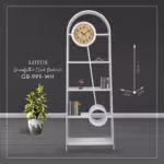 LOTUS لوتوس  ساعت ایستاده گرند فادر کتابخانه ای سفید  GB-999-WH