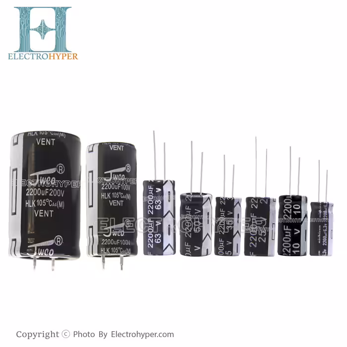 خازن الکترولیت 2200 میکروفاراد