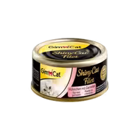 کنسرو گربه بالغ مدل Shiny تن و میگو و مالت برند Gim Cat جیم کت 70 گرمی