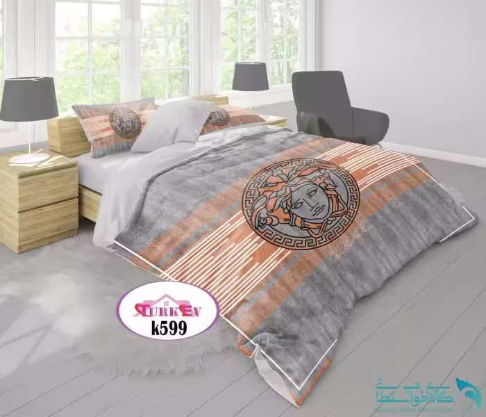 روتختی طرح ورساچه دونفره برند Turkev کد K599