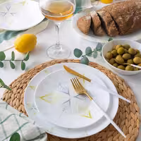 سرویس غذاخوری 28 پارچه شاینر سبز پارس اپال کد 316