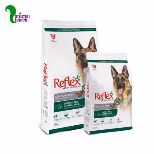 غذا خشک سگ بالغ رفلکس ژرمن با طعم بره و برنج و سبزیجات (3 کیلویی)