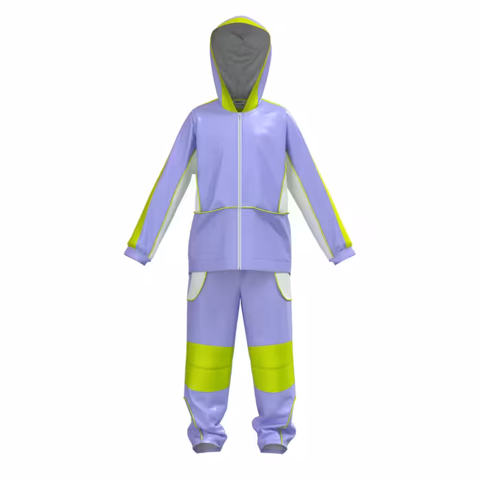 ست سوییشرت و شلوار مشترک دخترانه و پسرانه M 407 برشاد آبی-فسفری 128