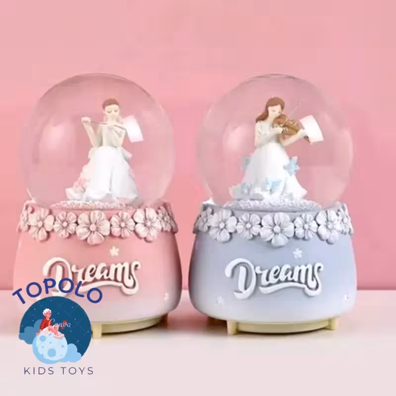 گوی شیشه ای موزیکال و پمپاژ دارای چراغ (پس کرایه)