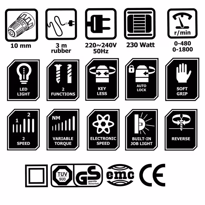 دریل پیچ گوشتی کنزاکس مدل KDD-1230