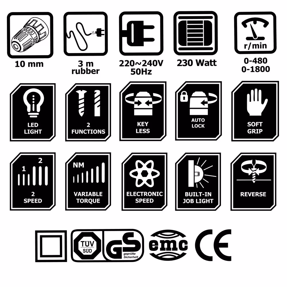 دریل پیچ گوشتی کنزاکس مدل KDD-1230