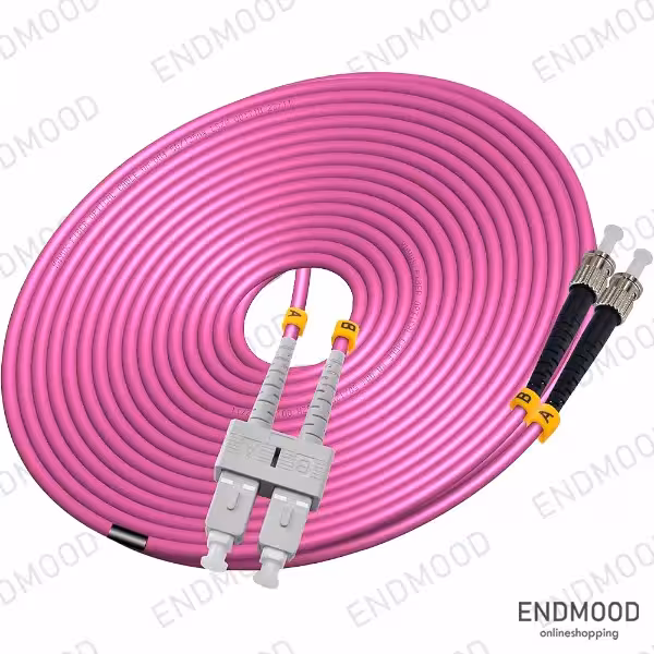 پچ کورد فیبر نوری 1 متری داپلکس نگزنس Nexans OM4 SC-ST
