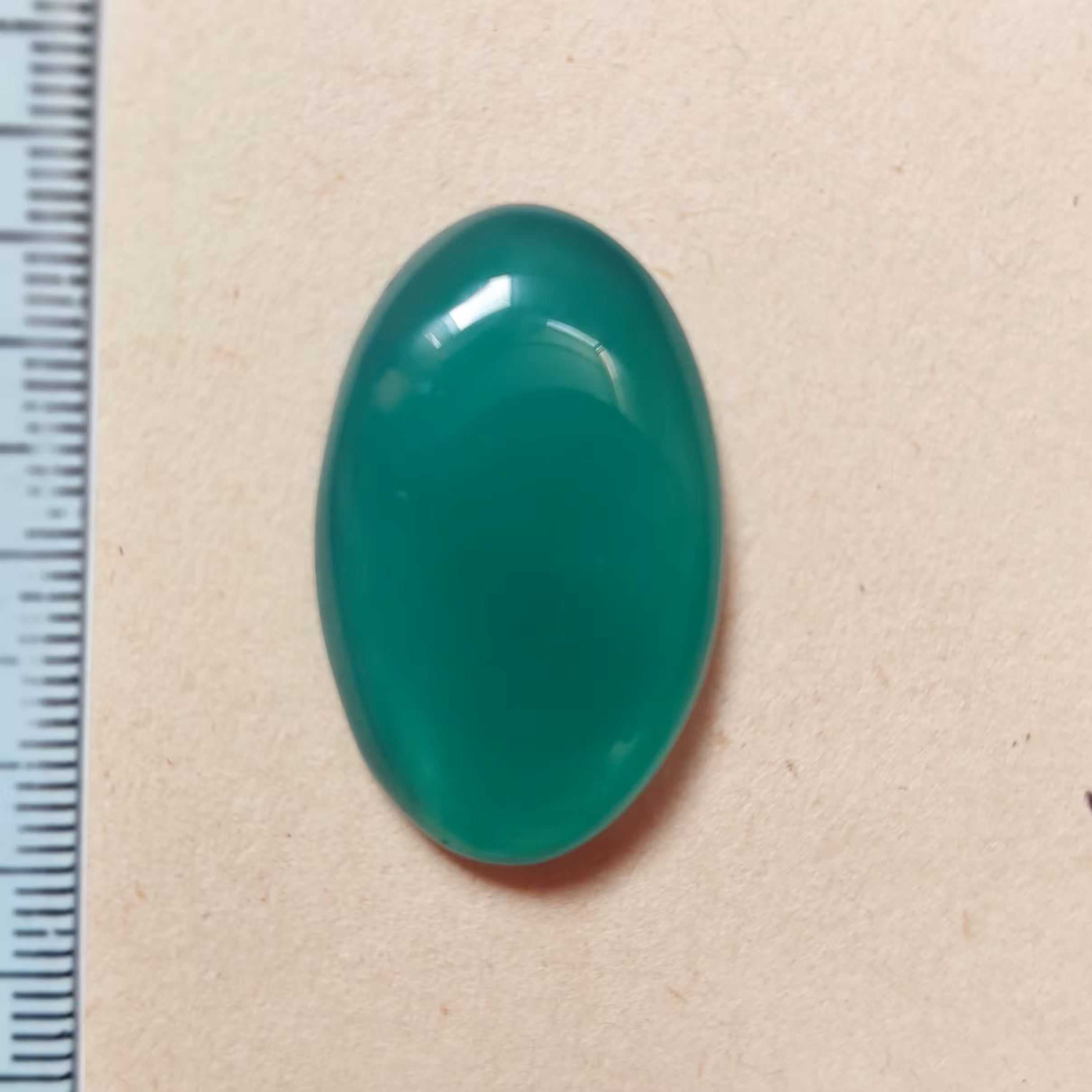 نگین سنگ عقیق سبز حبابی تراش دست کد134