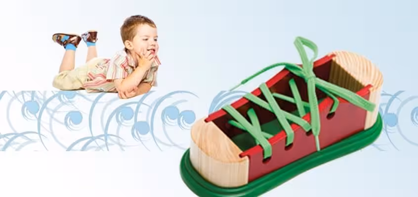 بازی کفش چوبی بند آموز (آموزش بستن بند کفش)