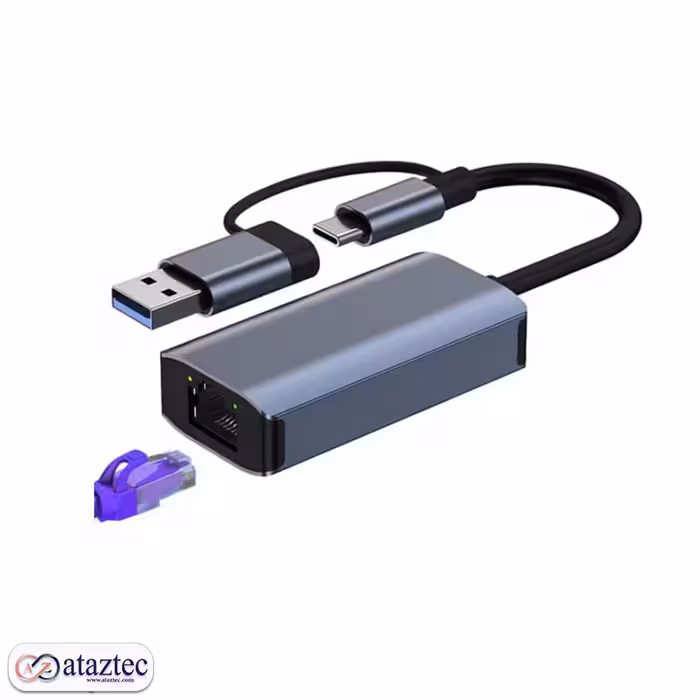 هابUSB Type-C به LAN مدلBYL-2207