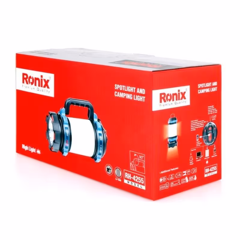 نورافکن لیتیوم حرفه ای با برد 1200 متر رونیکس مدل RH-4255