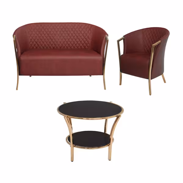 نیم ست اداری همراه با جلو مبلی مدل بامو F30 SEET GOLD