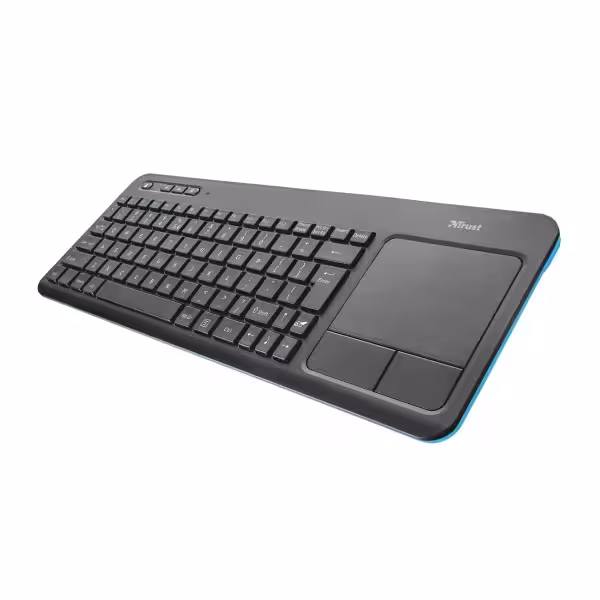 کیبورد بی سیم با تاچ پد تراست مدل Trust Veza Wireless multimedia keyboard with touchpad
