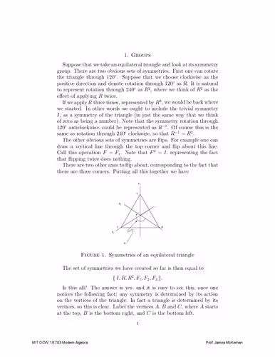 خرید و دانلود نسخه کامل کتاب Modern Algebra: Lecture Notes