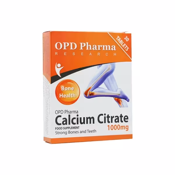 قرص کلسیم سیترات 1000 میلی گرم او پی دی فارما 30عددی
