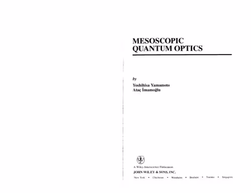خرید و دانلود نسخه کامل کتاب Mesoscopic quantum optics