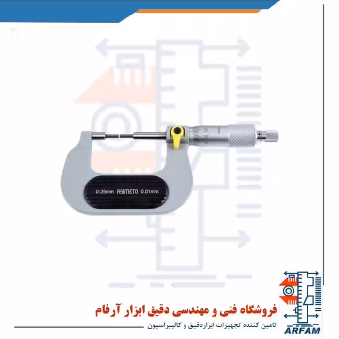 میکرومتر دو پله شیار آسیمتو 25-0 میلی متر مدل 2-61-118