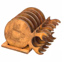 زیر لیوانی کد ZL07 بسته 6 عددی به همراه استند | کالا مکس