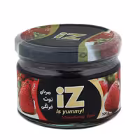 مربا توت فرنگی شیشه ای ایز 300 گرمی