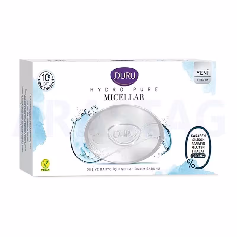 صابون حمام آبرسان دورو مدل میسلار بسته 3 عددی