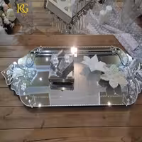 سینی آینه‌ای تراش‌خورده باکارات درجه یک