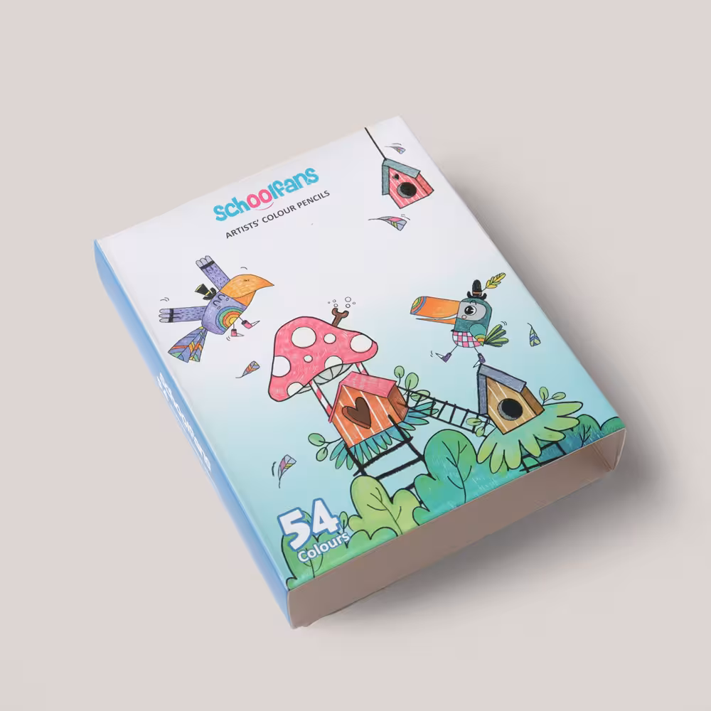 مداد رنگی 54 رنگ سوپرکالر اسکول فنس