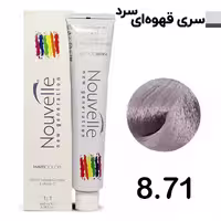 رنگ مو نوول زمردی سری قهوه ای سرد شماره 8.71