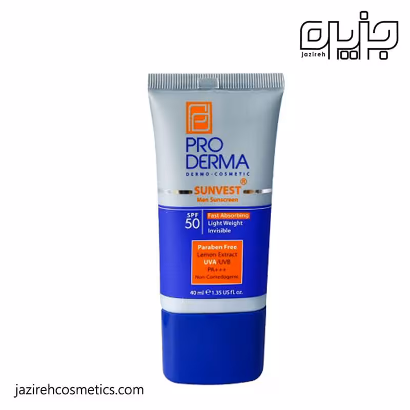 ضد آفتاب بی رنگ مناسب آقایان SPF50 پرودرما