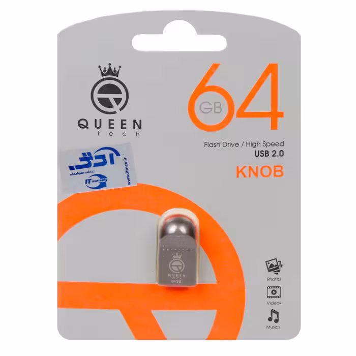 فلش مموری Queen Knob USB2.0 Flash Memory-64GB مشکی