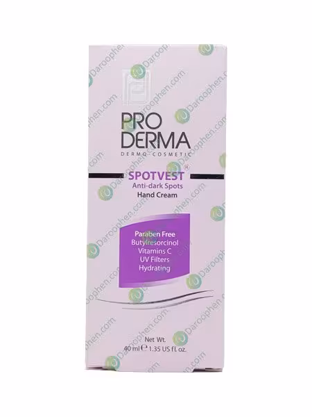 کرم روشن کننده و ضد لک دست پرودرما 40 میلی لیتر – ProDerma Spotvest Anti Dark Spots Hand Cream 40 ml